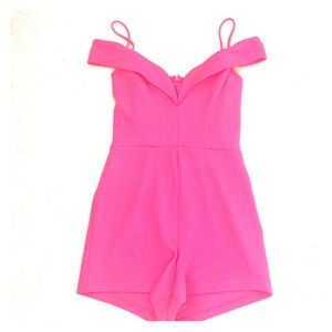 NWT- Pink off the shoulder romper